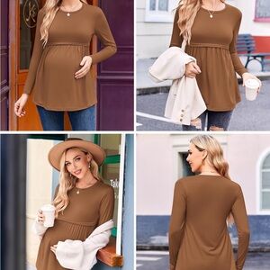 Ekouaer maternity long sleeve top